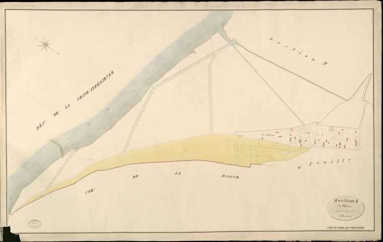 Marais-Vernier. Section A _ du Château _ 1re de 2 Feuilles