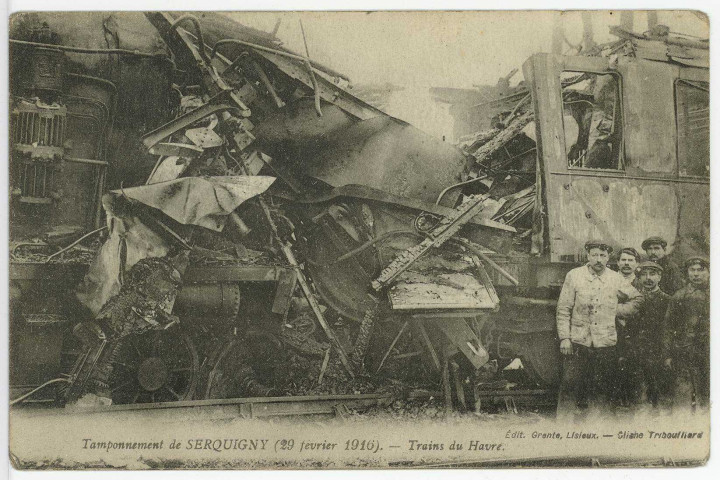 Serquigny. Tamponnement de Serquigny (29 février 1916). - Train du Havre.