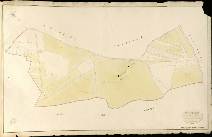 Ferrières-Haut-Clocher. Section F _ des Bois Morin et de Frémont _ 3e et dernière Feuille