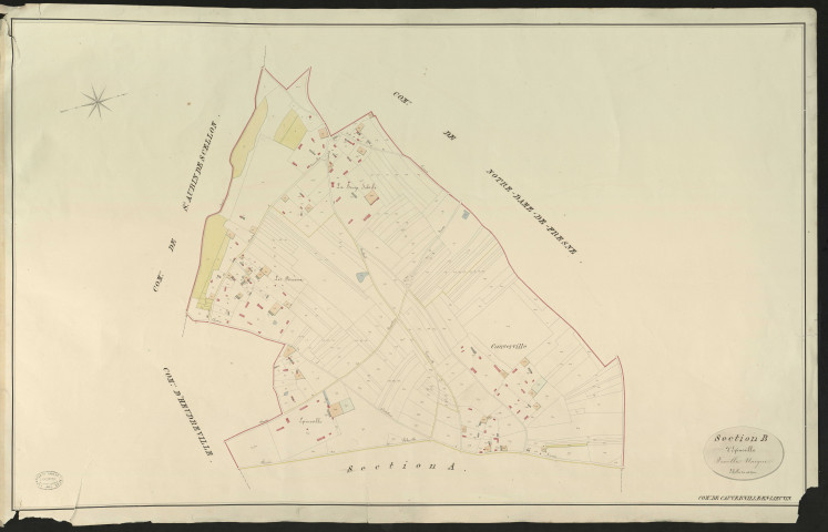 Cauverville-en-Lieuvin. Section B _ d'Epineville _ Feuille Unique