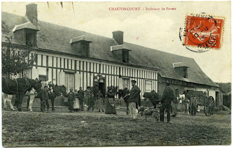 Chauvincourt. Intérieur de Ferme.