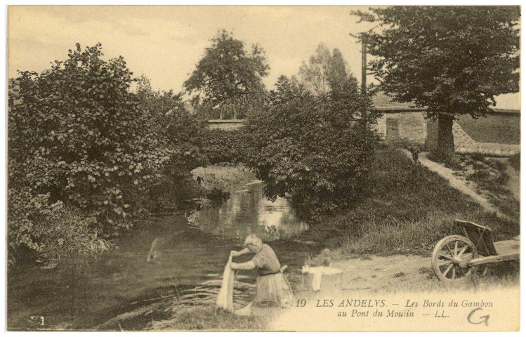 Andelys (Les). Les Bords du Gambon au Pont du Moulin.