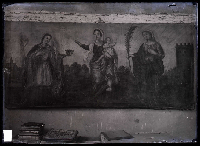 Église de Tilleul-Dame-Agnès (Eure), peintures de la sacristie.