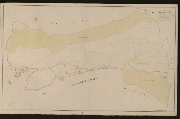 Grosley-sur-Risle. Section A _ de la Bigotière _ Feuille Unique