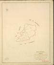Limbeuf. Tableau d'assemblage _ du Plan Parcellaire de la Commune de Limbeuf _ Canton d'Amfreville - Louviers - Eure. _ Terminé sur le Terrain en Octobre 1829 , sous l'administration de M. Le Vicomte Raymond Delaître , Préfet _ M. Lebret, Maire _ sous la Direction de M.Hurtrelle, Directeur des Contributions directes _ M. Hautier, Géomètre en Chef. _ Par M. Lenglet, Géomètre de 1re classe.